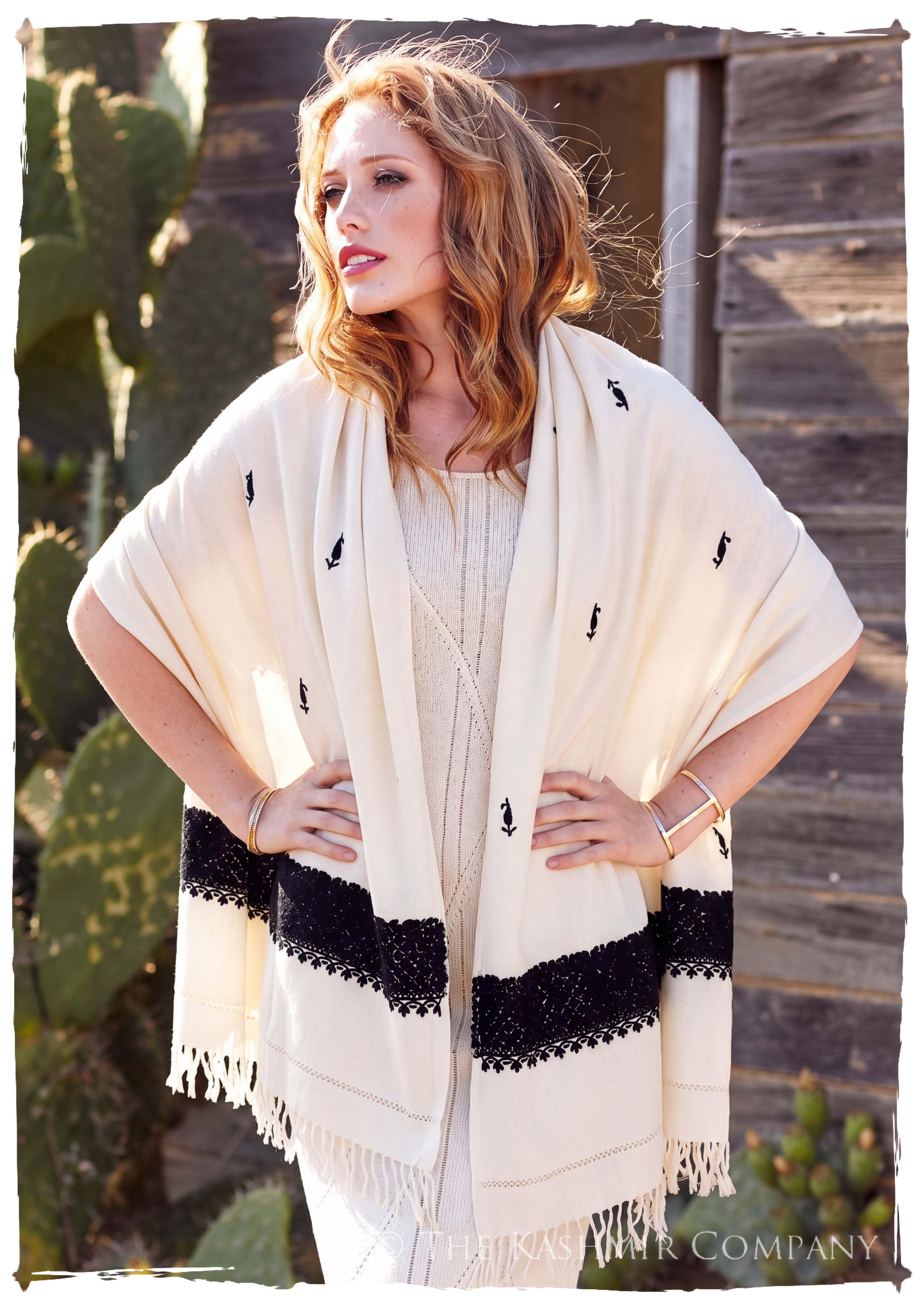 Liliana Frontières Paisley Gift Shawl — lifestyle