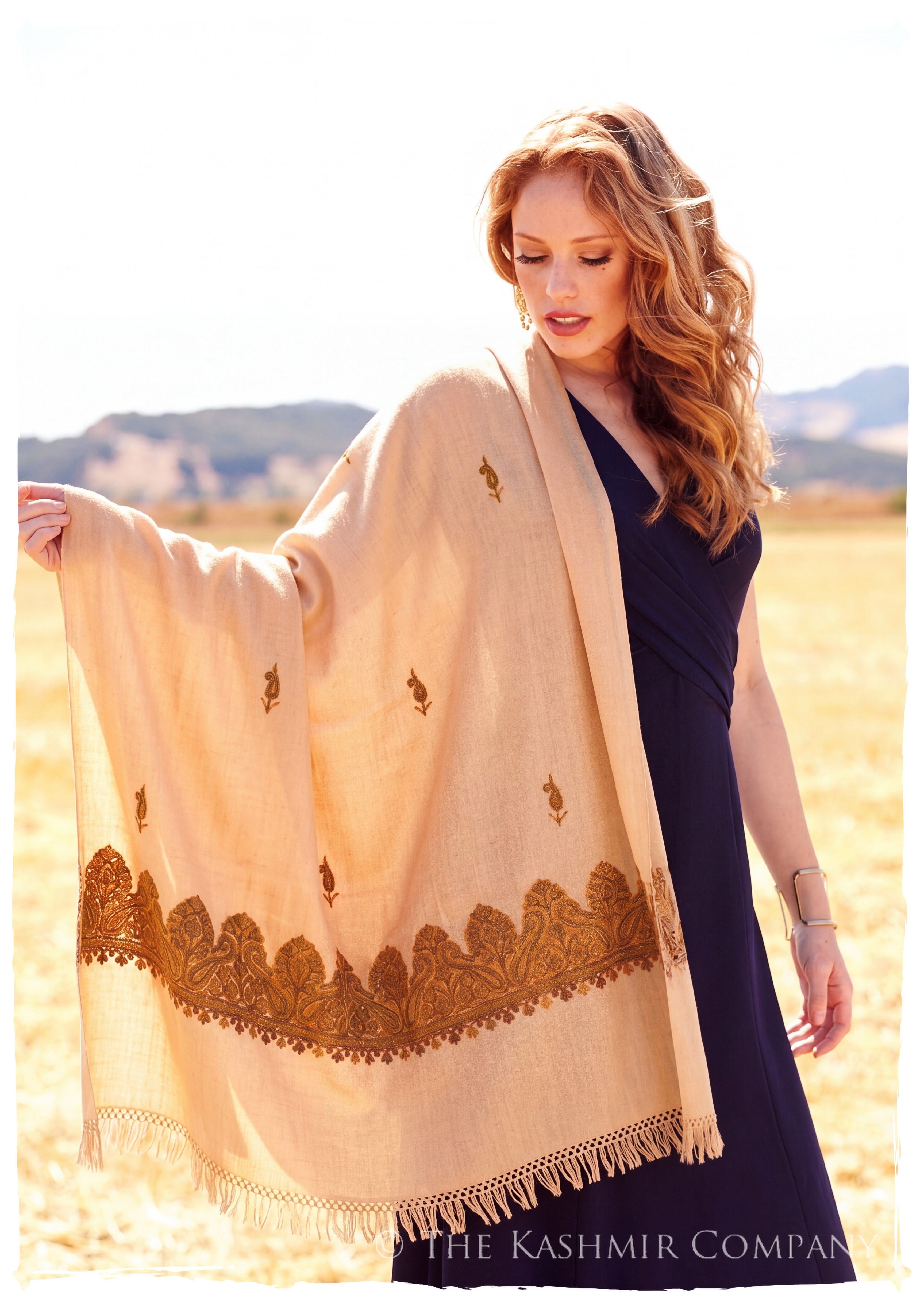 Anaïs Frontières Paisley Gift Shawl — lifestyle