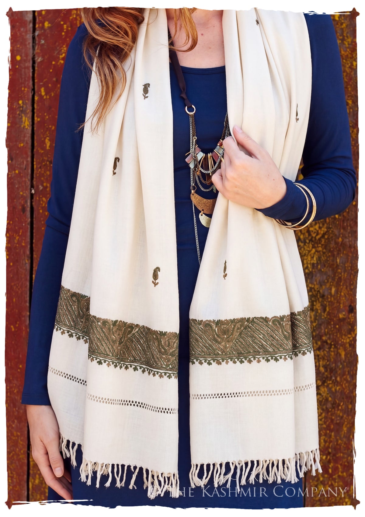 Clotildé Frontières Paisley Gift Shawl — lifestyle