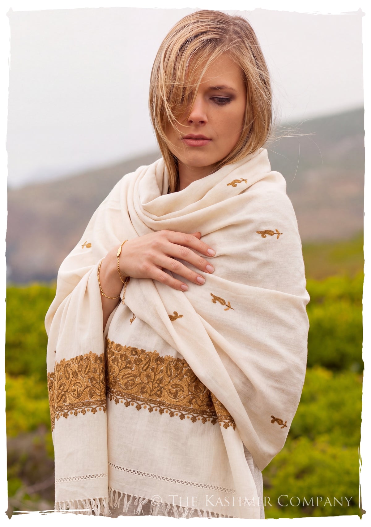 Célestine Frontières Paisley Gift Shawl — lifestyle
