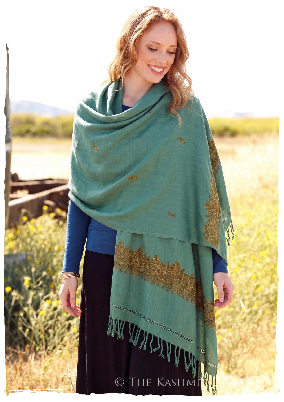 Eulalie Frontières Paisley Gift Shawl — lifestyle