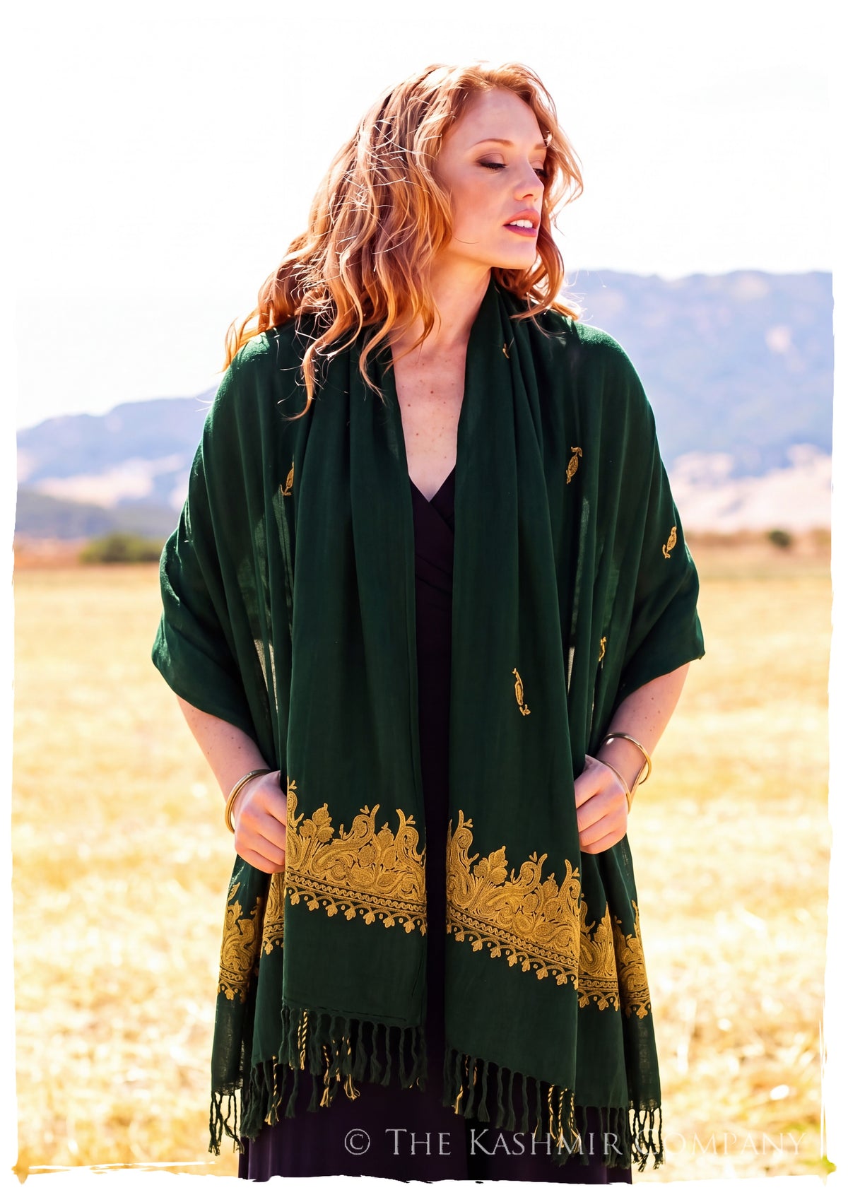 Florentine Frontières Paisley Gift Shawl — lifestyle