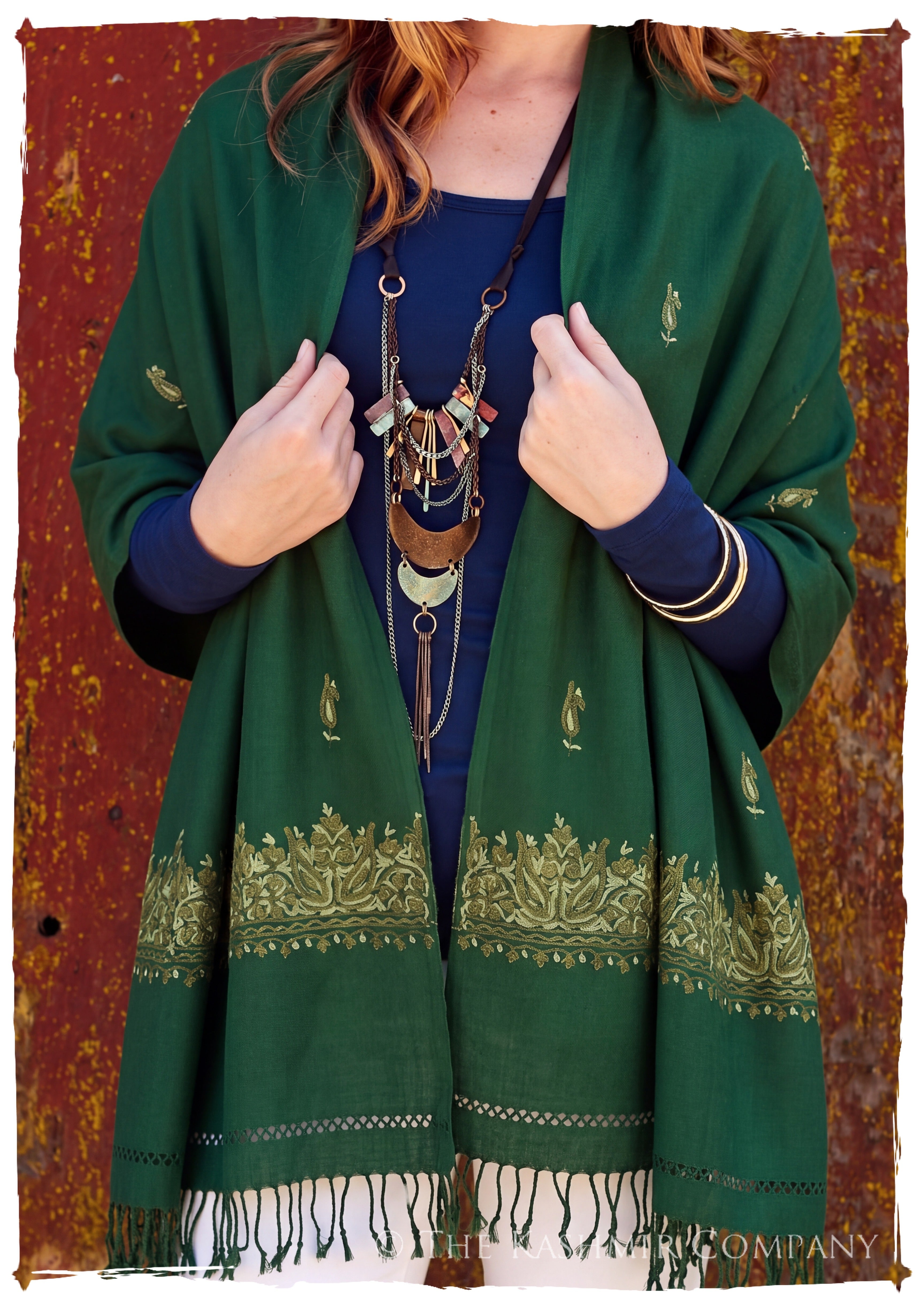 Hortense Frontières Paisley Gift Shawl — lifestyle