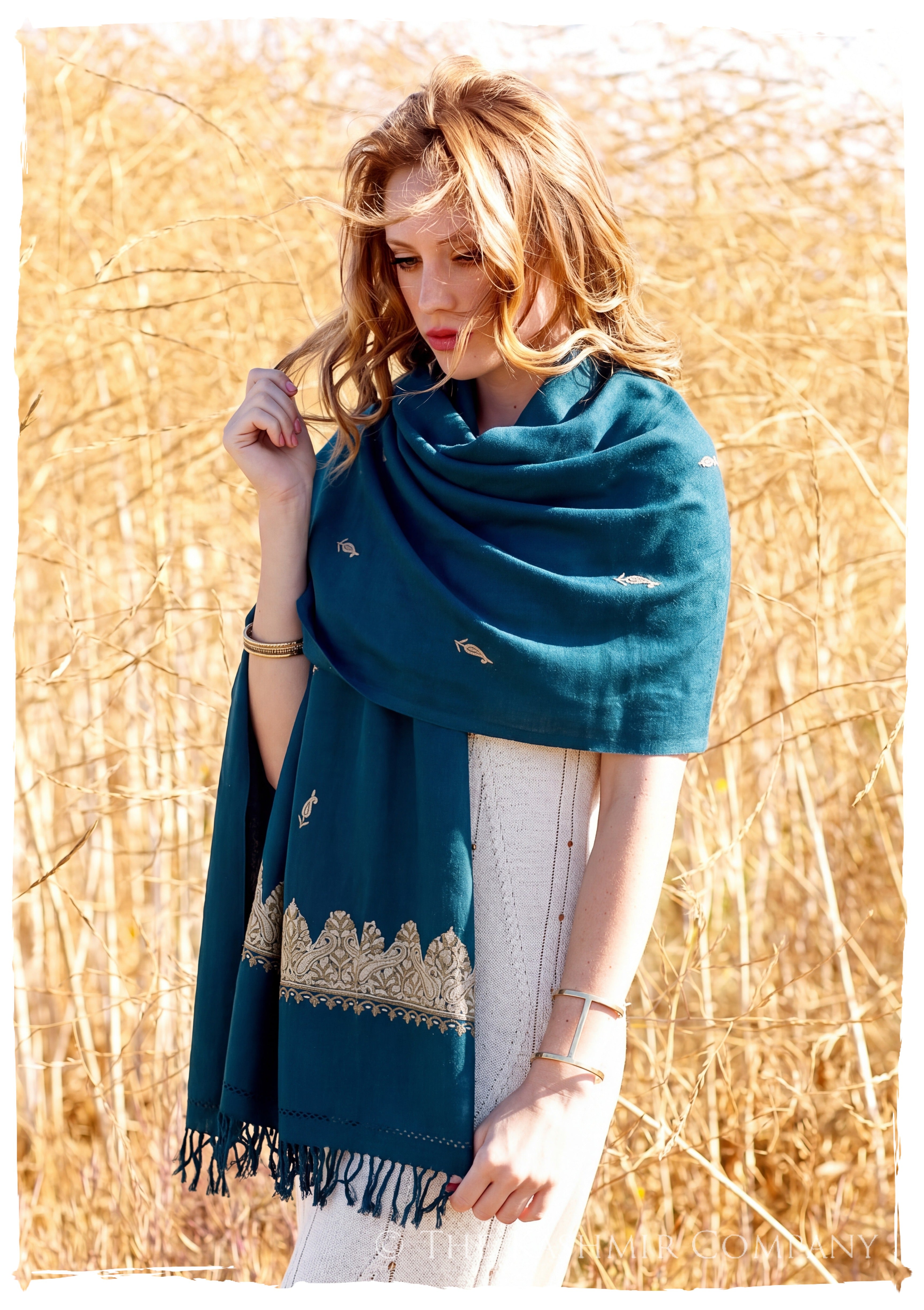 Hélène Frontières Paisley Gift Shawl — lifestyle