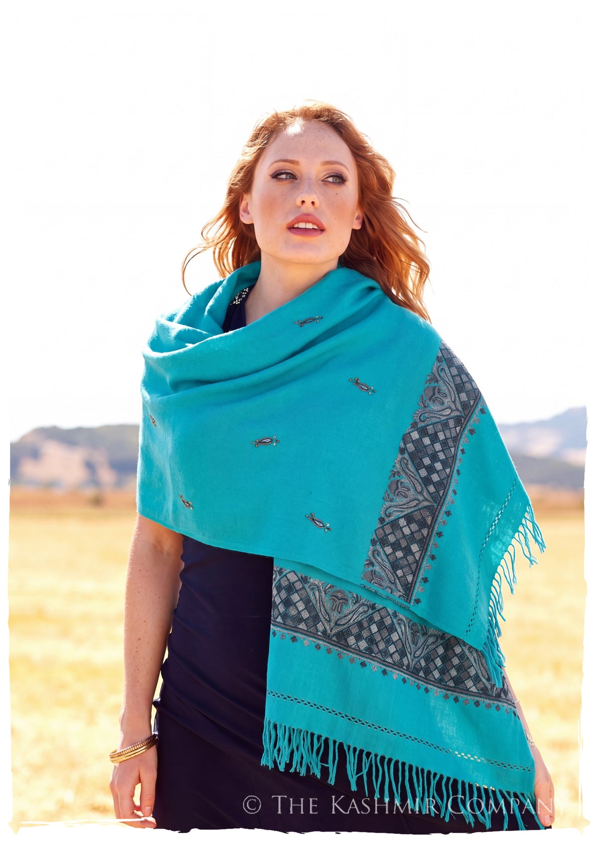 Lucienne Frontières Paisley Gift Shawl — lifestyle