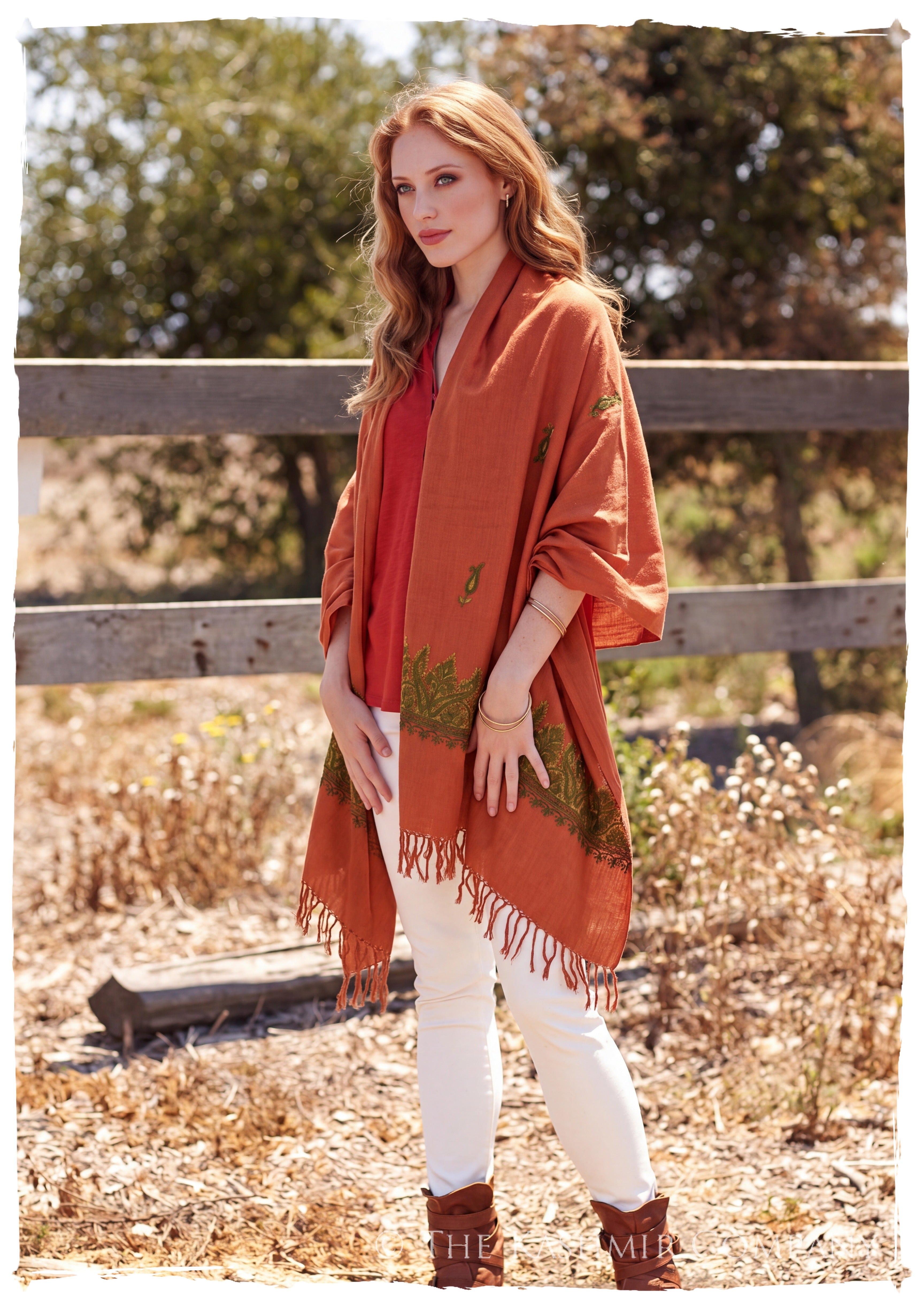 Reine Frontières Paisley Gift Shawl — lifestyle