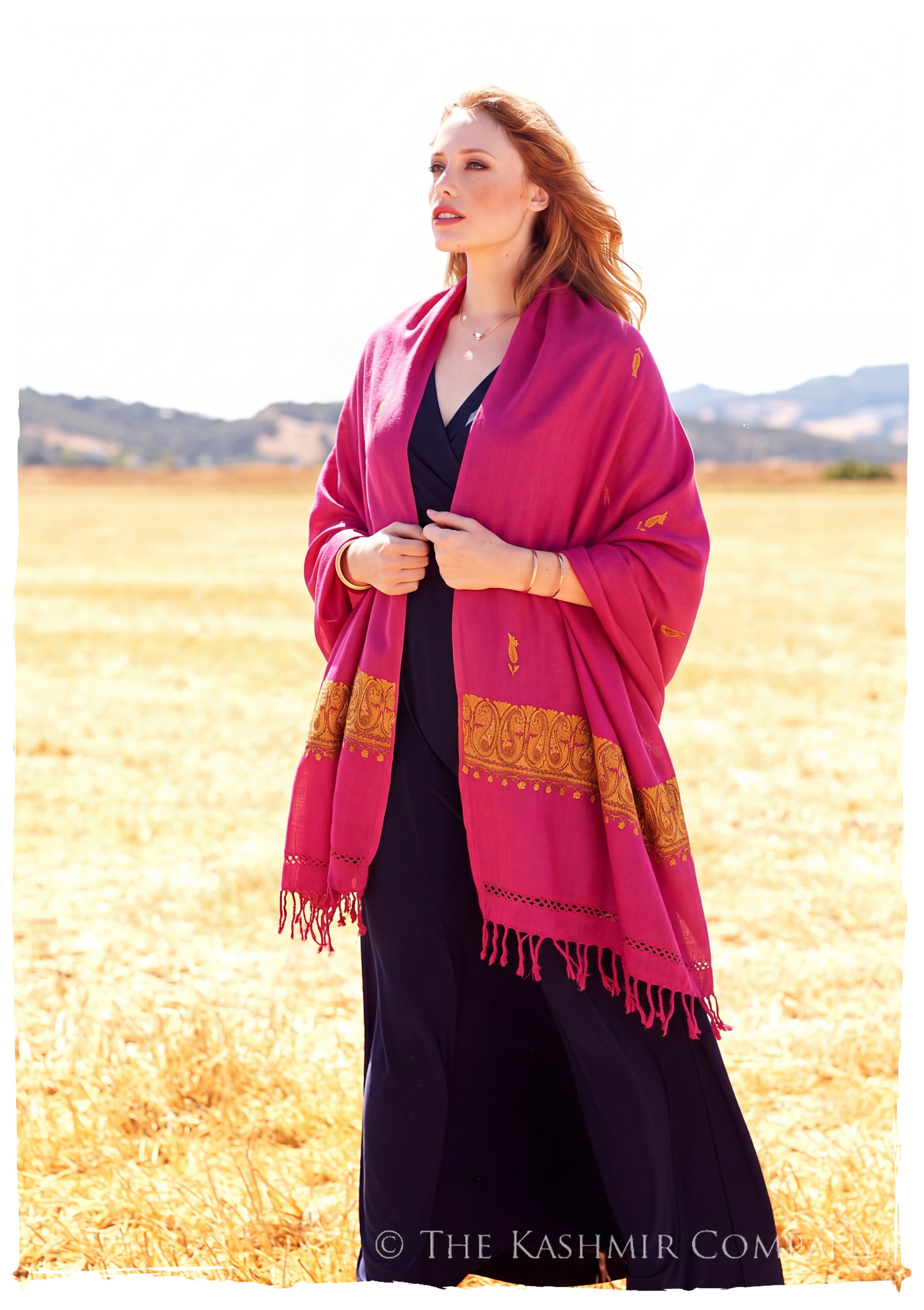 Valentine Frontières Paisley Gift Shawl — lifestyle