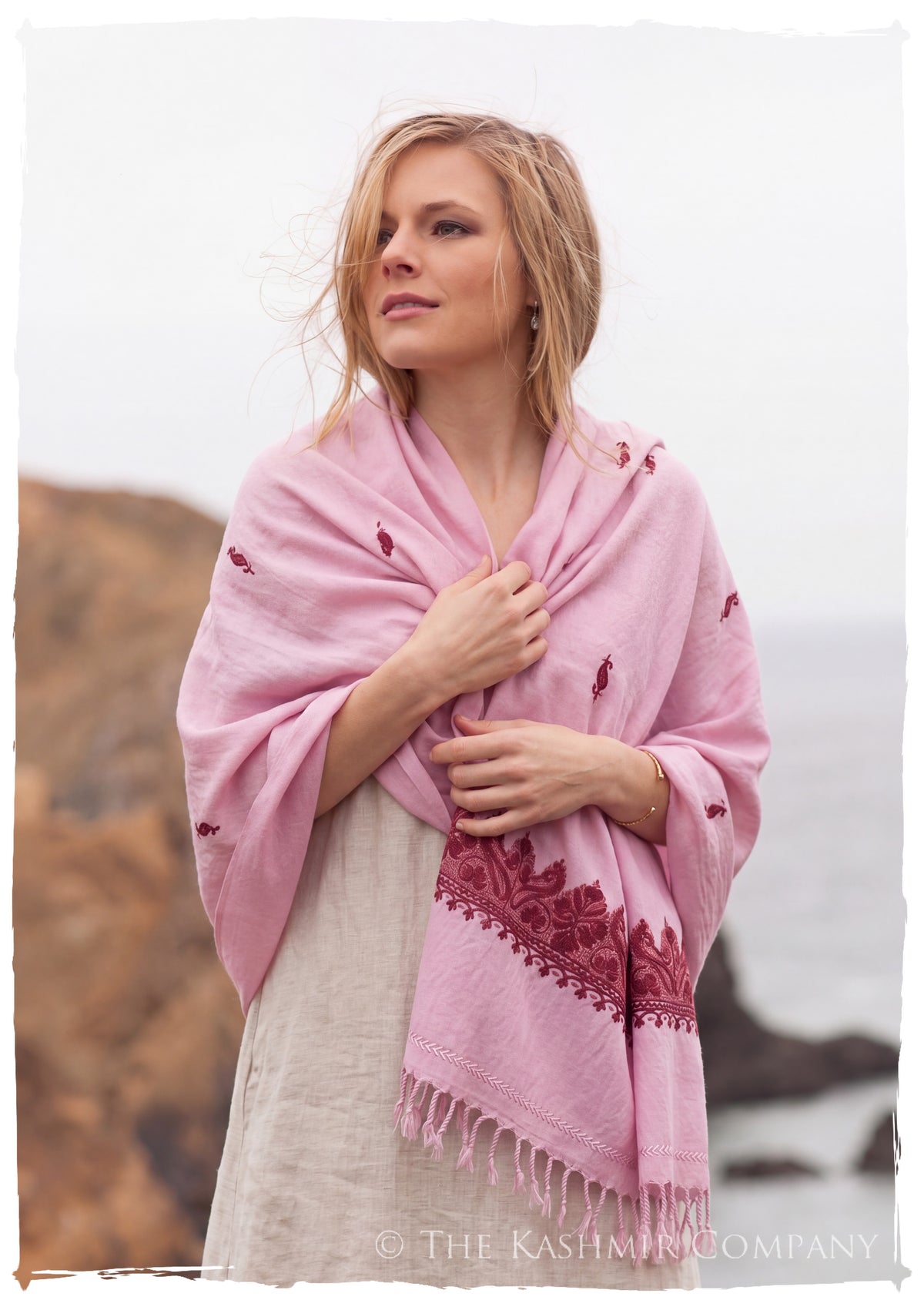 Véronique Frontières Paisley Gift Shawl — lifestyle