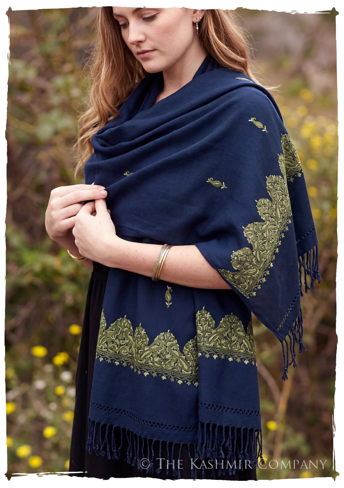 Marlène Frontières Paisley Gift Shawl — lifestyle