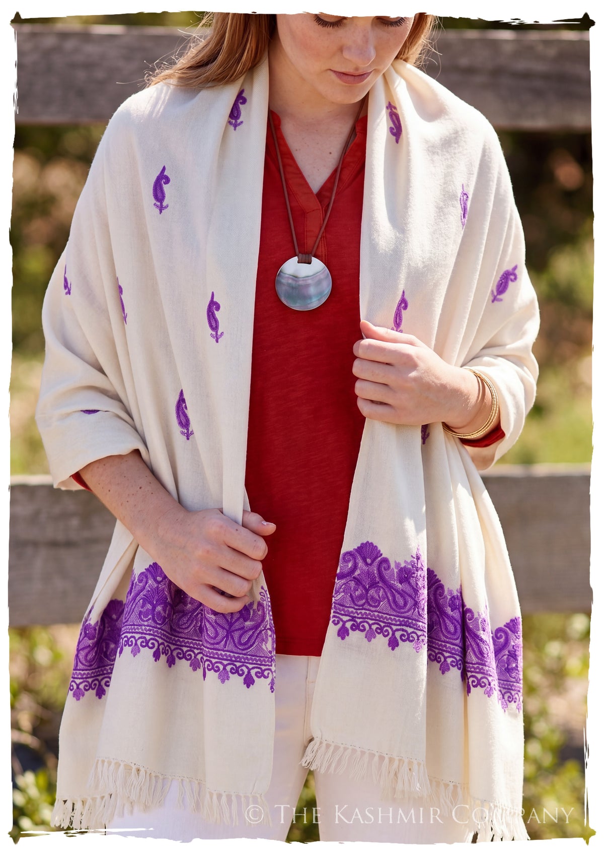 Maura Frontières Paisley Gift Shawl — lifestyle