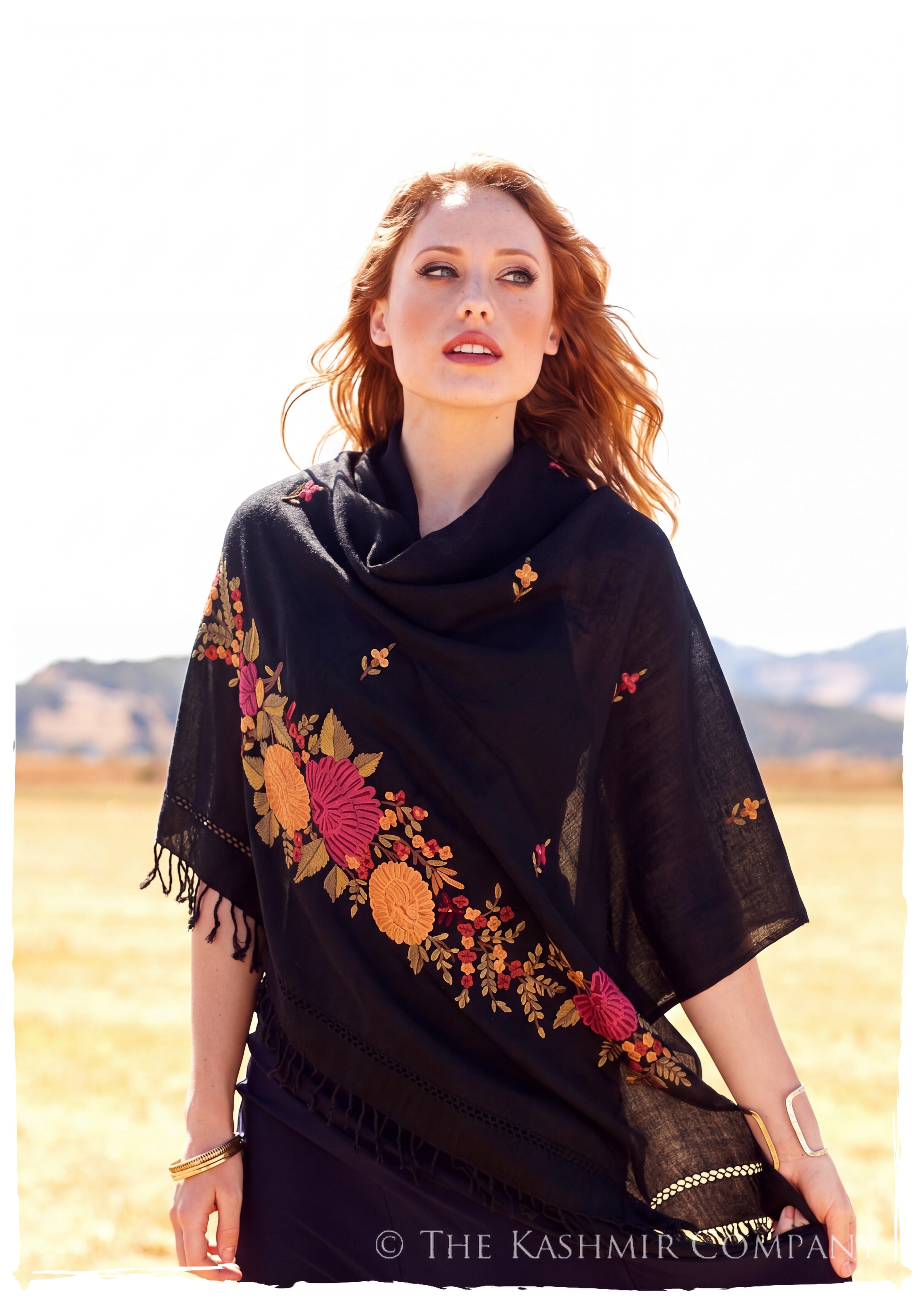 Rosalie Frontières Jardin Gift Shawl — lifestyle
