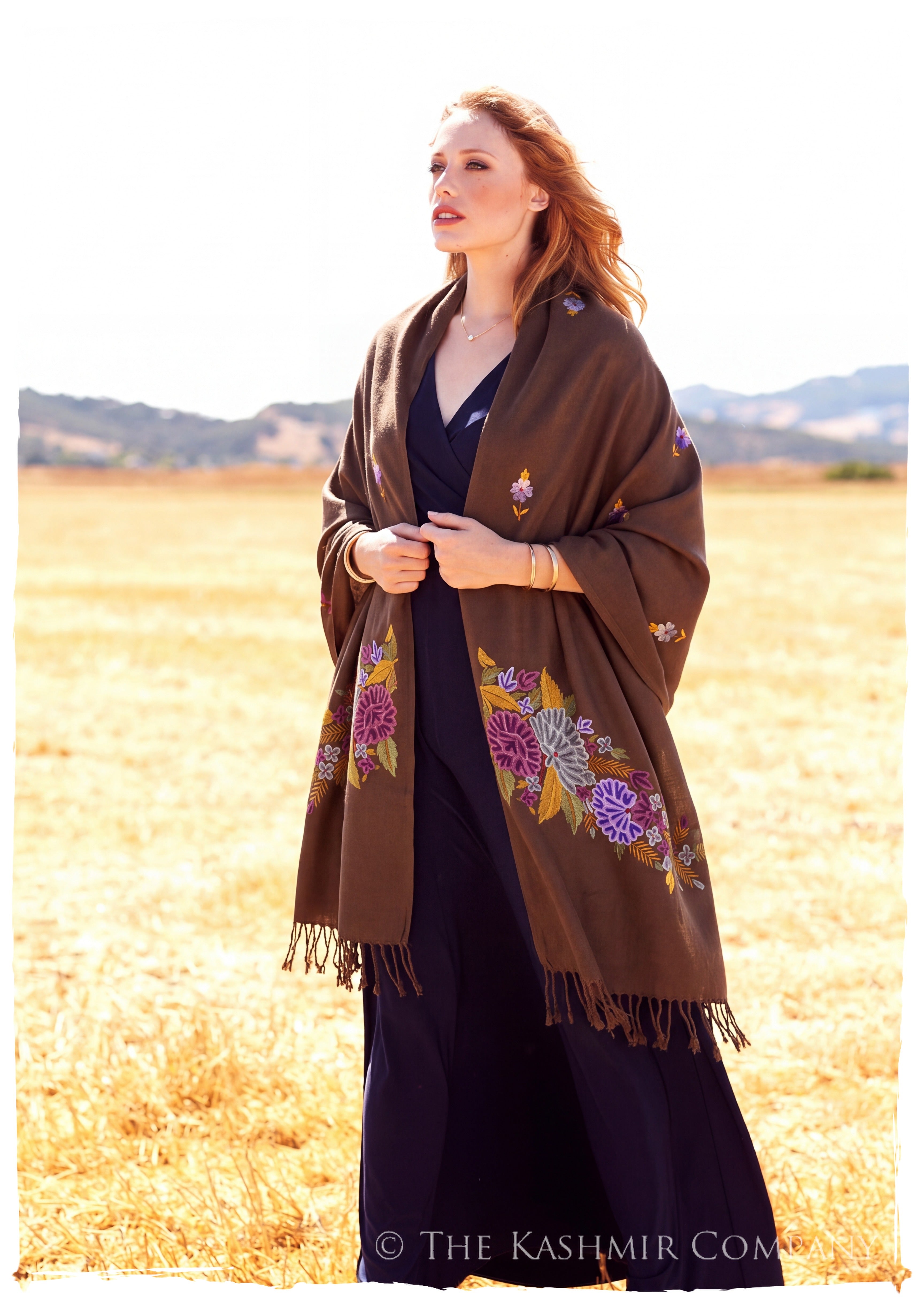 Odette Frontières Jardin Gift Shawl — lifestyle