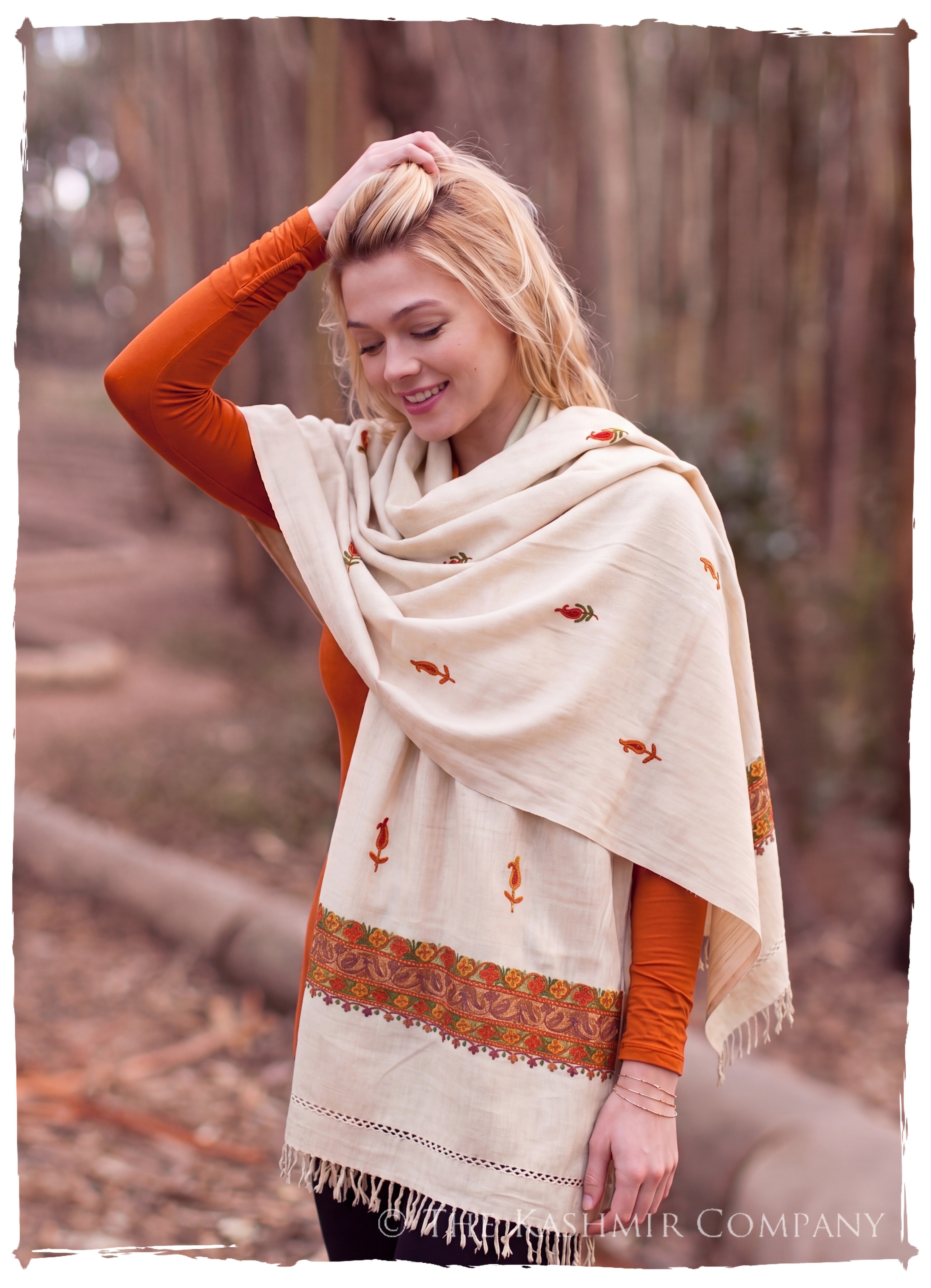 Prairie de Soleil Trois Frontières Gift Shawl — lifestyle