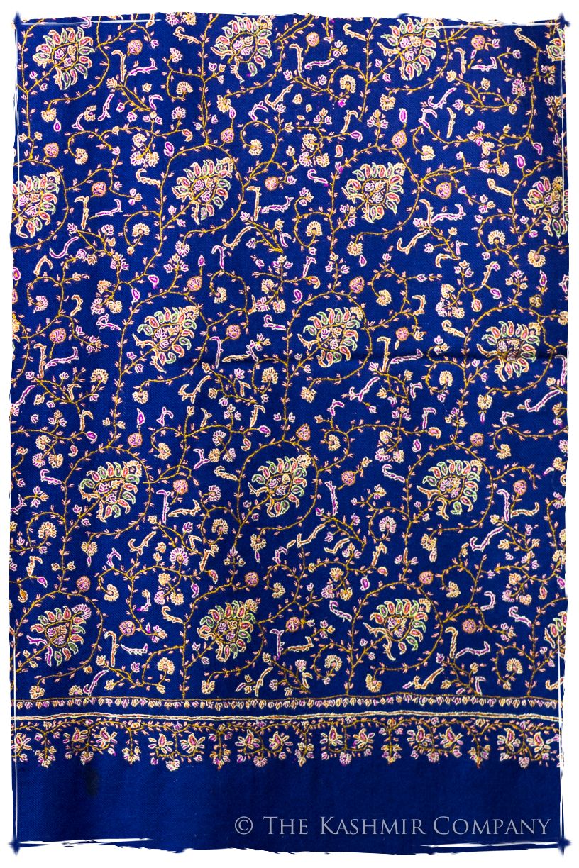 La Poésie Bleu - Grand Pashmina Shawl