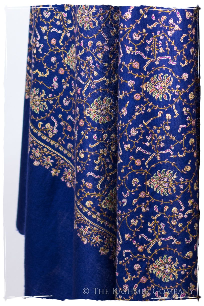 La Poésie Bleu - Grand Pashmina Shawl