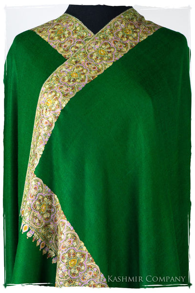 Mughal Émeraude - Grand Pashmina Shawl