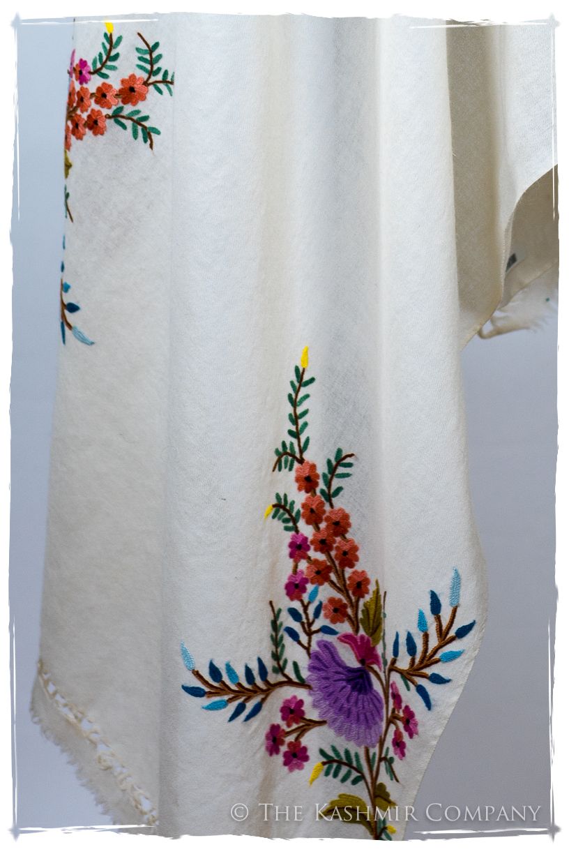 Jardin Pastel Français Bleu Bouquet Mascarade Shawl