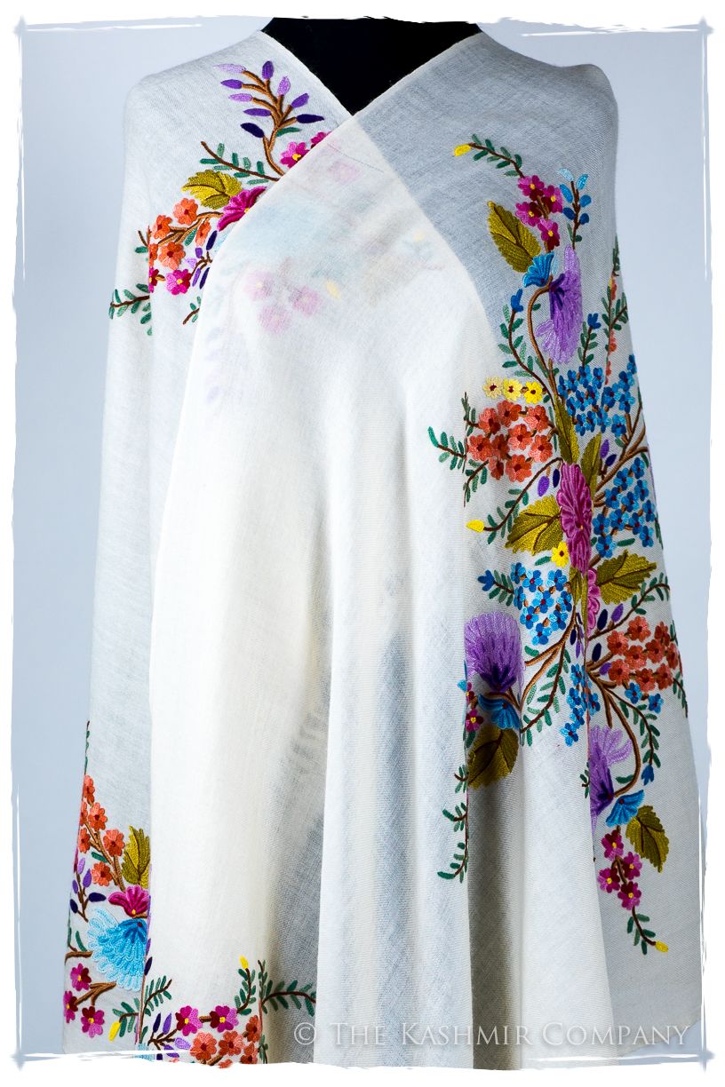 Jardin Pastel Français Voilet Bouquet Mascarade Shawl