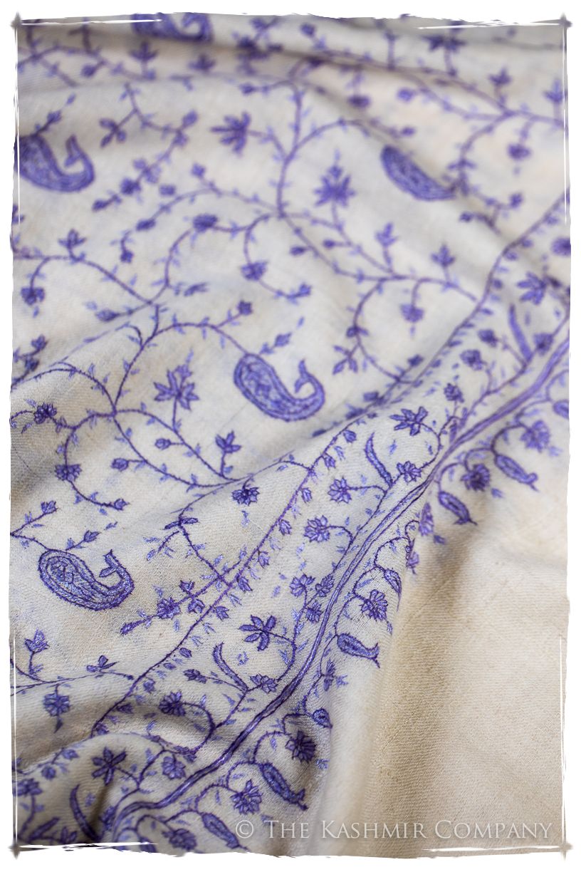 Lilac de Paisley L'amour Soft Cashmere Scarf/Shawl