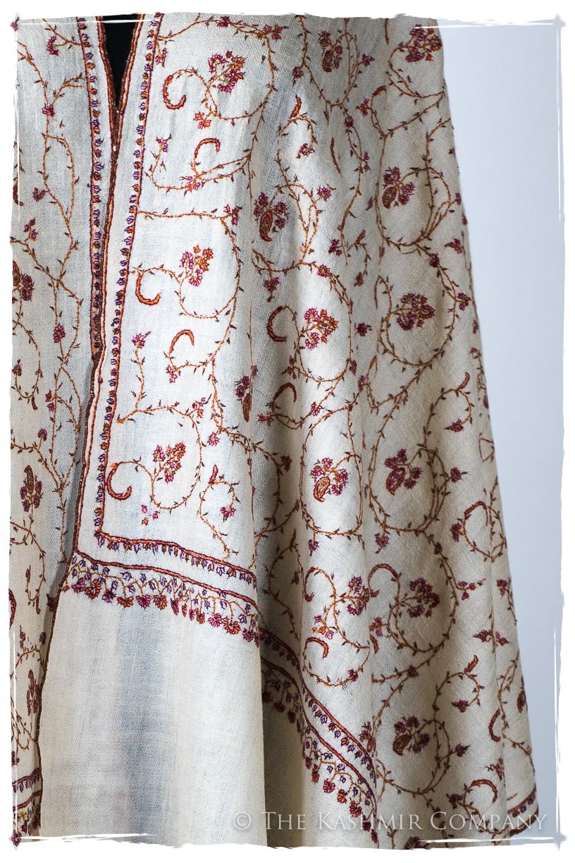 Jardin Bordeaux d'Ivoire Paisley L'amour Soft Cashmere Scarf/Shawl