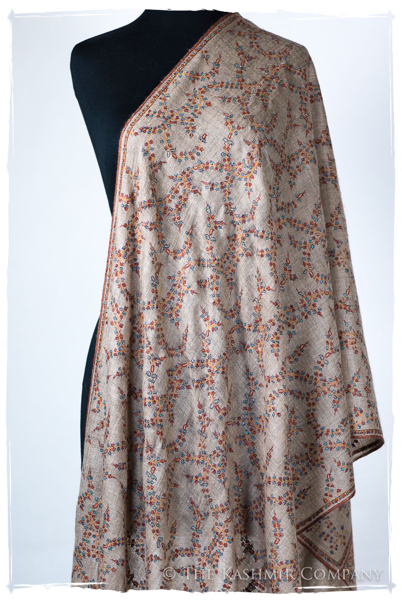 Iris Bleu de Cléopâtre Jardin L'amour Soft Cashmere Scarf/Shawl