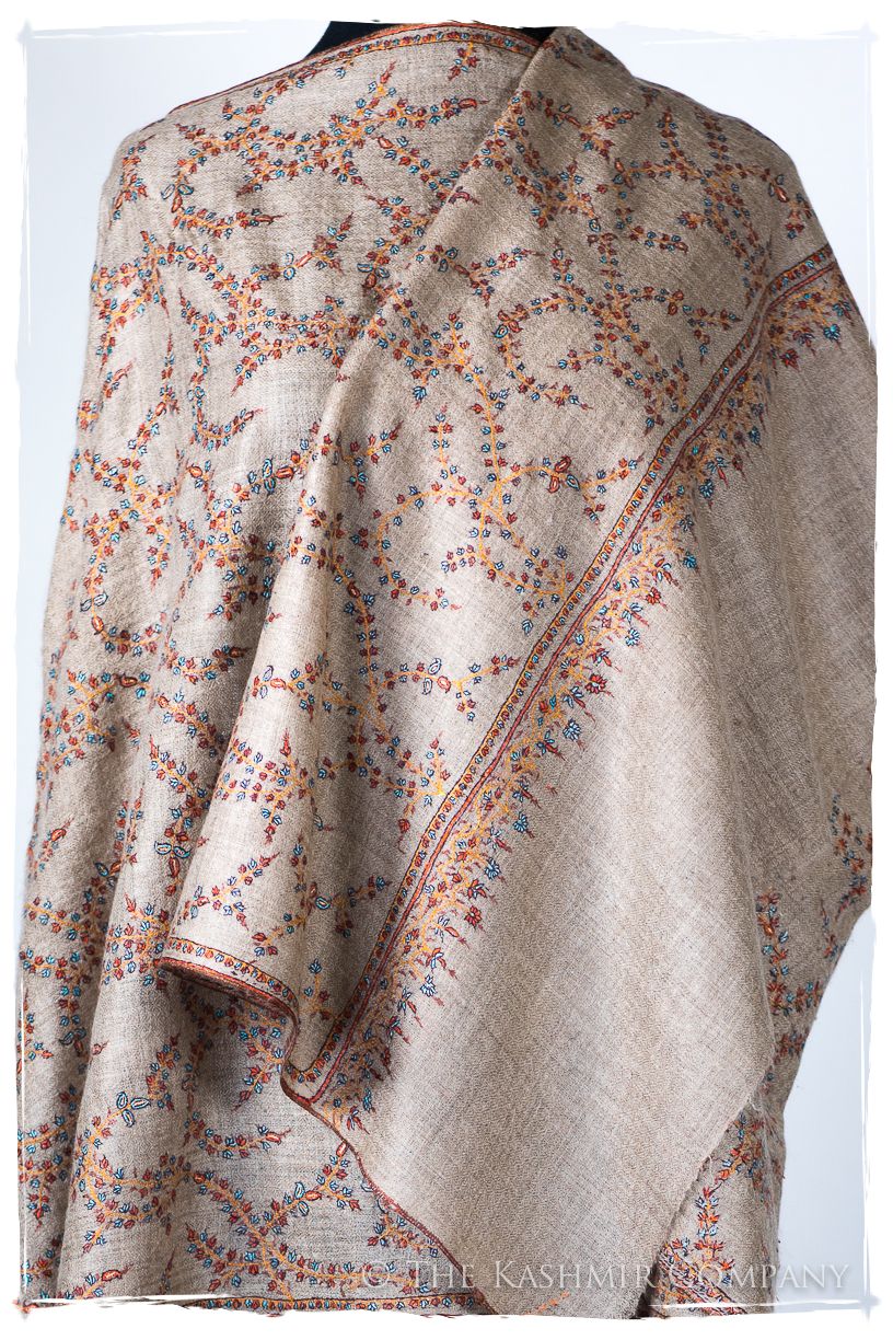 Iris Bleu de Cléopâtre Jardin L'amour Soft Cashmere Scarf/Shawl