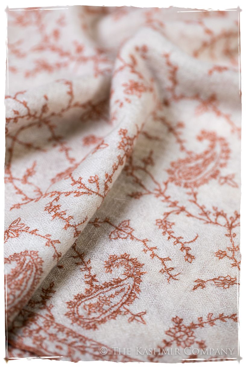 Almónd Bijou Paisley L'amour Soft Cashmere Scarf/Shawl