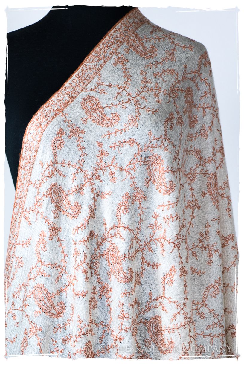 Almónd Bijou Paisley L'amour Soft Cashmere Scarf/Shawl