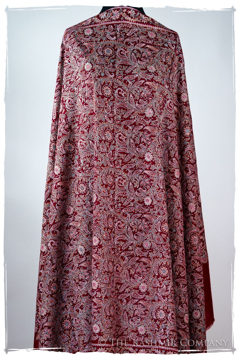 The Kaleidoscope Bordeaux Moondance - Grand Pashmina Shawl