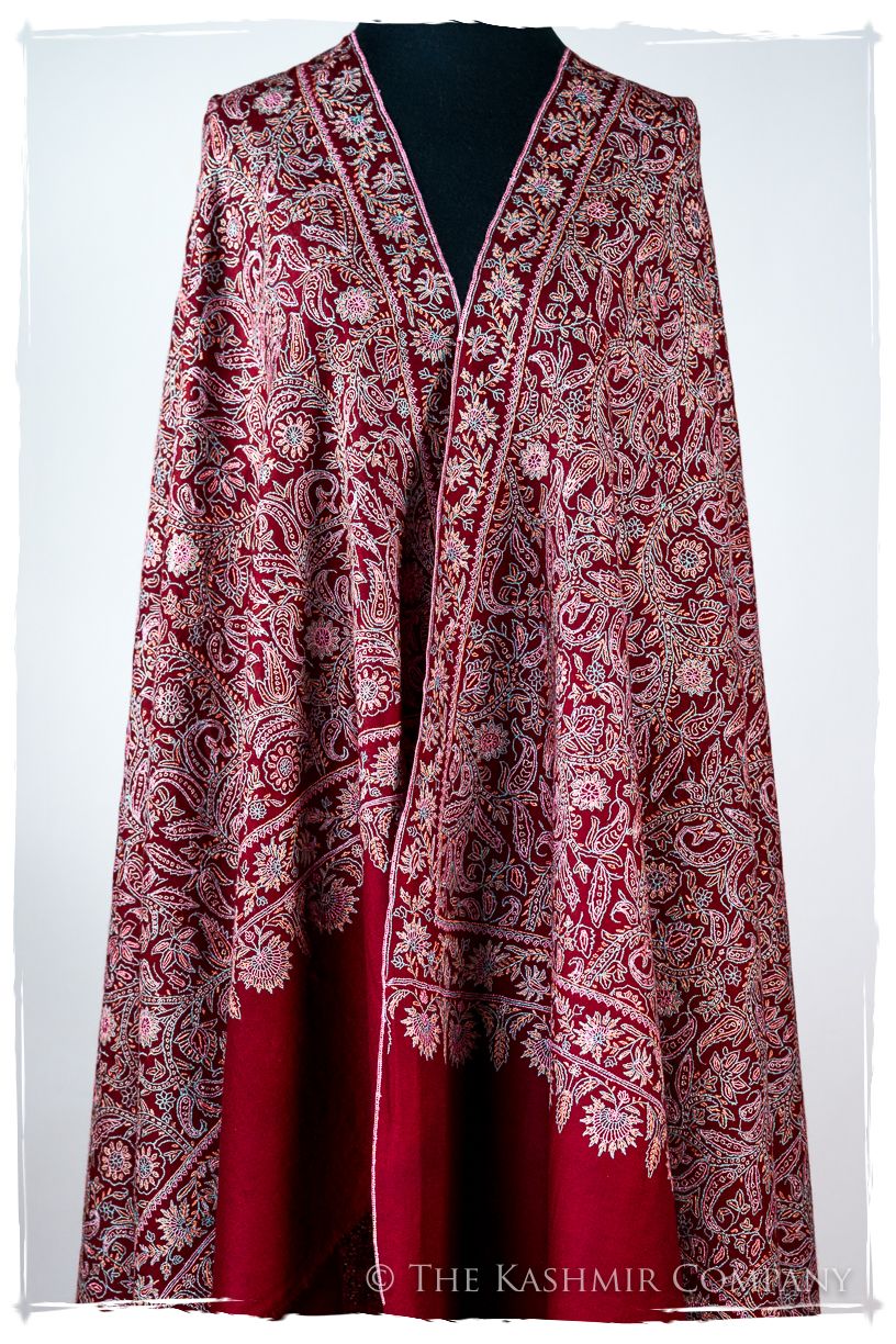 The Kaleidoscope Bordeaux Moondance - Grand Pashmina Shawl
