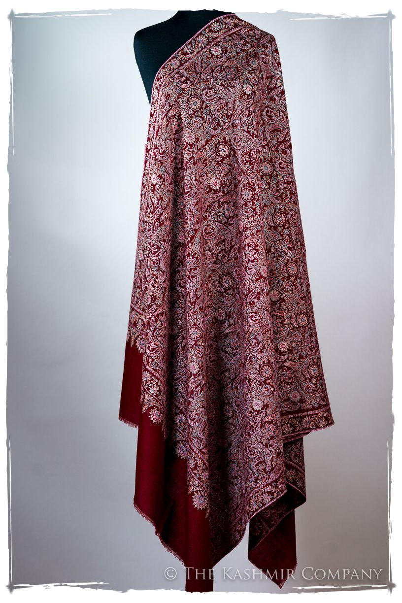 The Kaleidoscope Bordeaux Moondance - Grand Pashmina Shawl