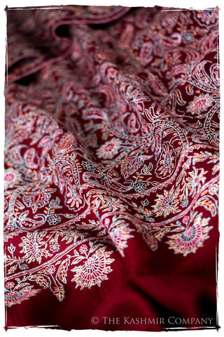 The Kaleidoscope Bordeaux Moondance - Grand Pashmina Shawl