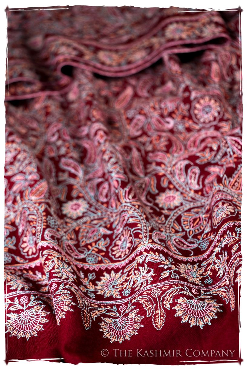 The Kaleidoscope Bordeaux Moondance - Grand Pashmina Shawl