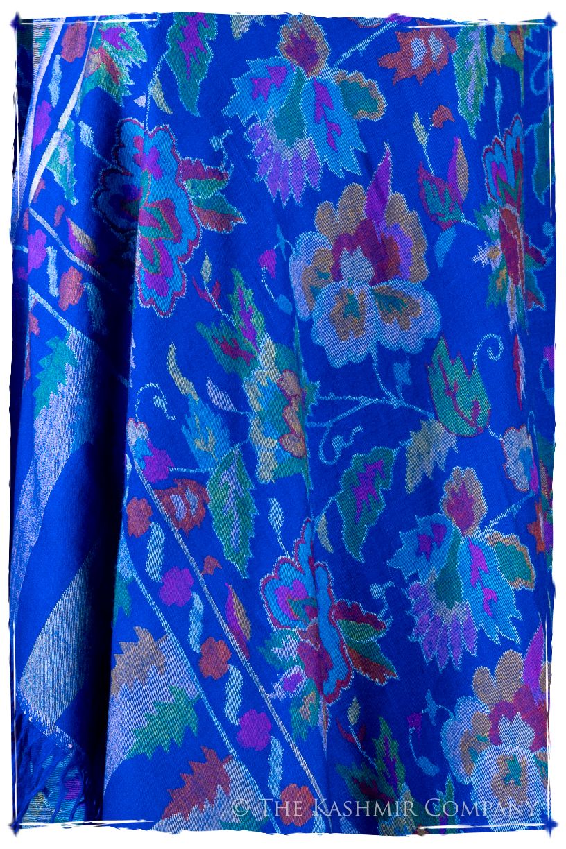 Bléu Stained Glass - Kani Grand Handloom Pashmina Shawl
