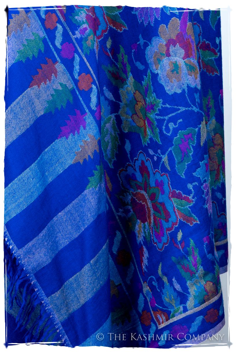 Bléu Stained Glass - Kani Grand Handloom Pashmina Shawl