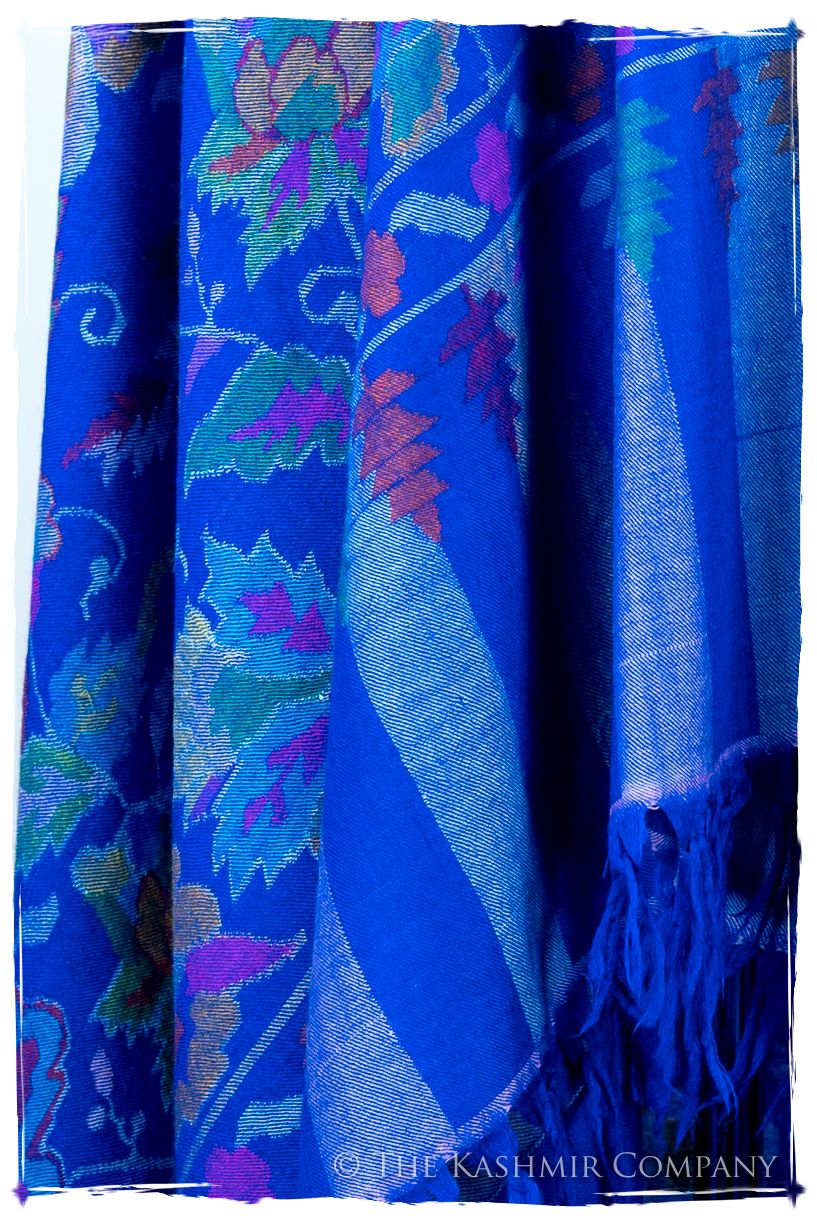 Bléu Stained Glass - Kani Grand Handloom Pashmina Shawl