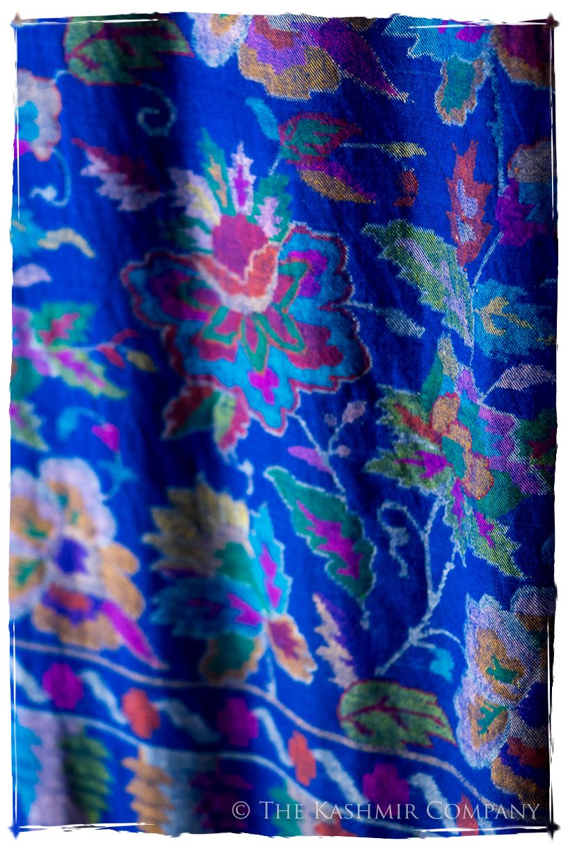 Bléu Stained Glass - Kani Grand Handloom Pashmina Shawl