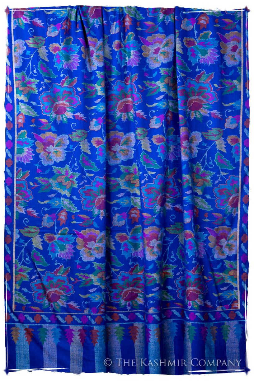 Bléu Stained Glass - Kani Grand Handloom Pashmina Shawl