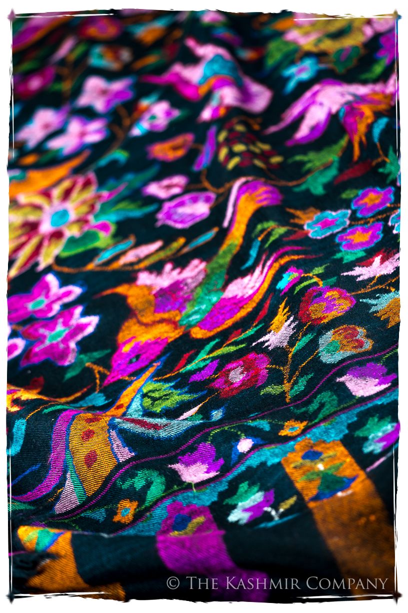 Oiséaux du Paradisé - Kani Grand Handloom Pashmina Shawl