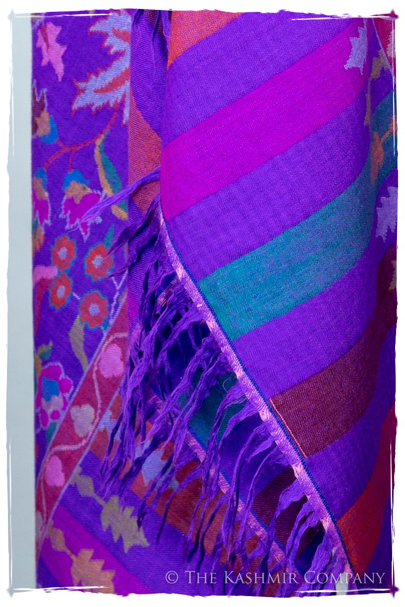 Bahamian Béauty Stained Glass - Kani Grand Handloom Pashmina Shawl