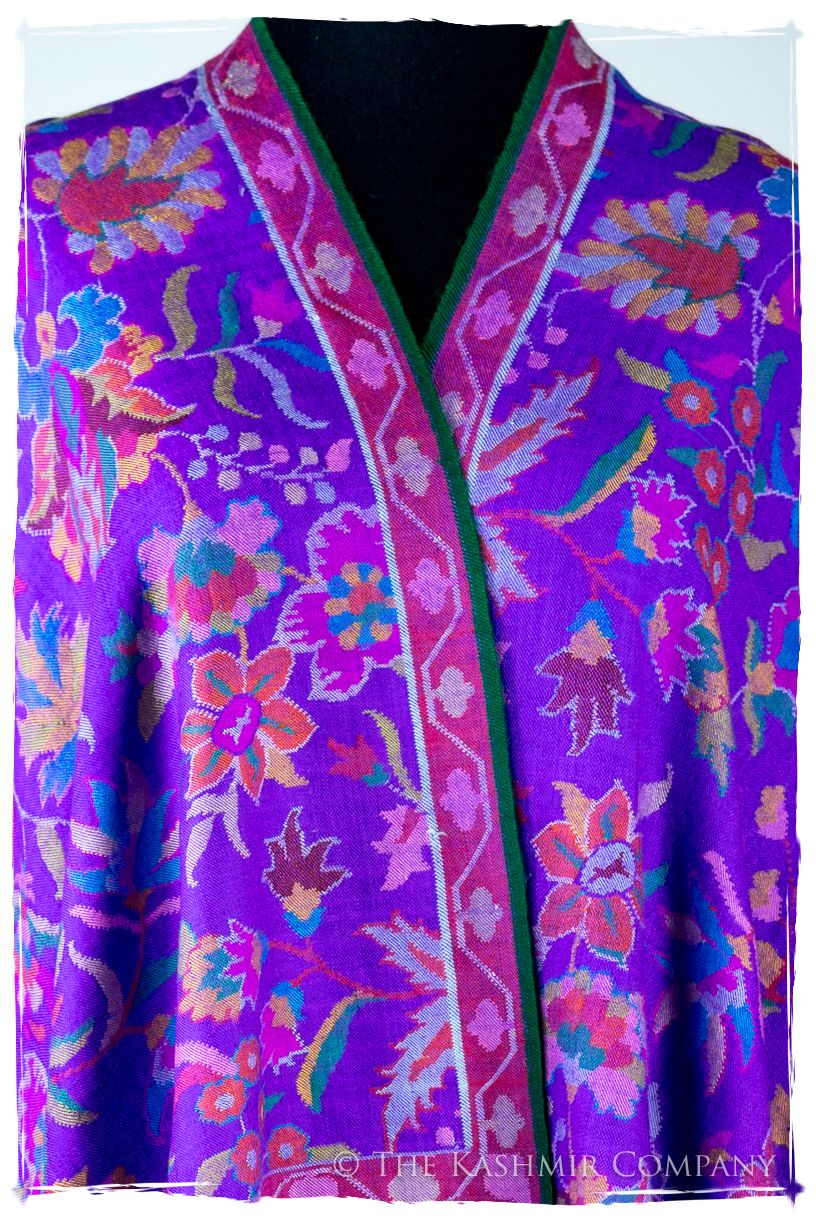 Bahamian Béauty Stained Glass - Kani Grand Handloom Pashmina Shawl