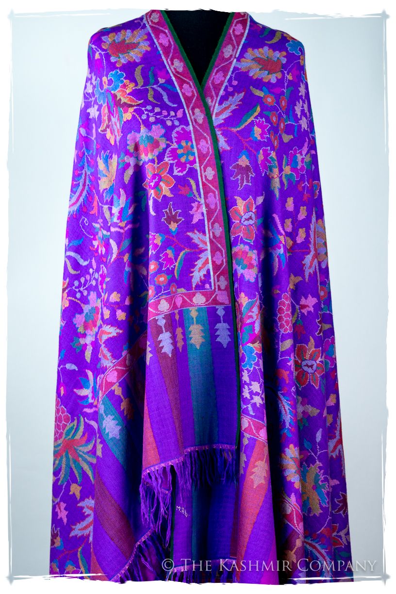 Bahamian Béauty Stained Glass - Kani Grand Handloom Pashmina Shawl