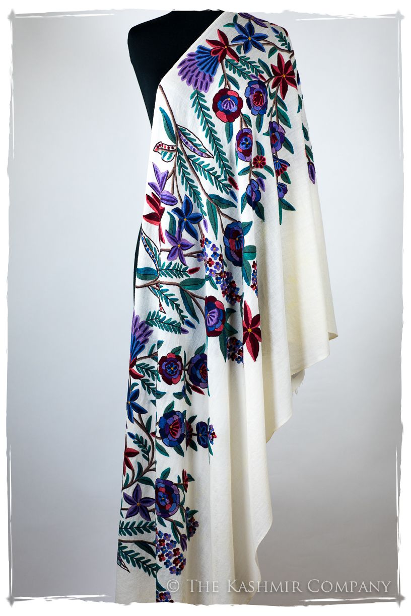 Nouvelle Soirée Clarétte d'ivoire Shawl