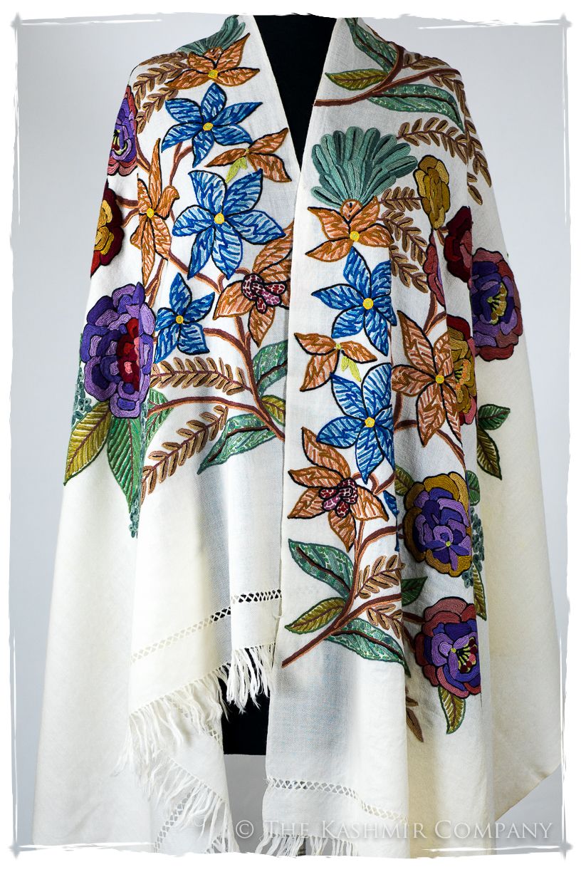 Nouvelle Soirée Édelie d'ivoire Shawl