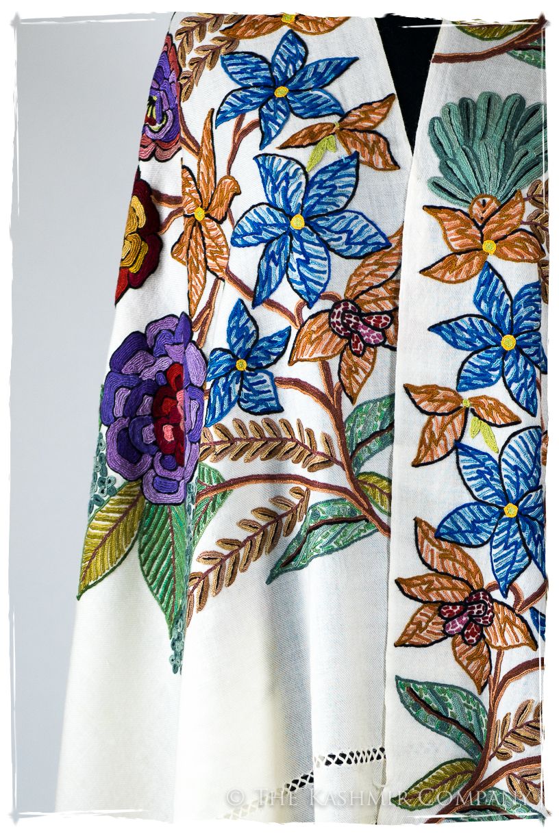 Nouvelle Soirée Édelie d'ivoire Shawl