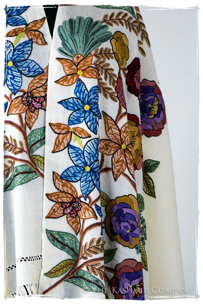 Nouvelle Soirée Édelie d'ivoire Shawl