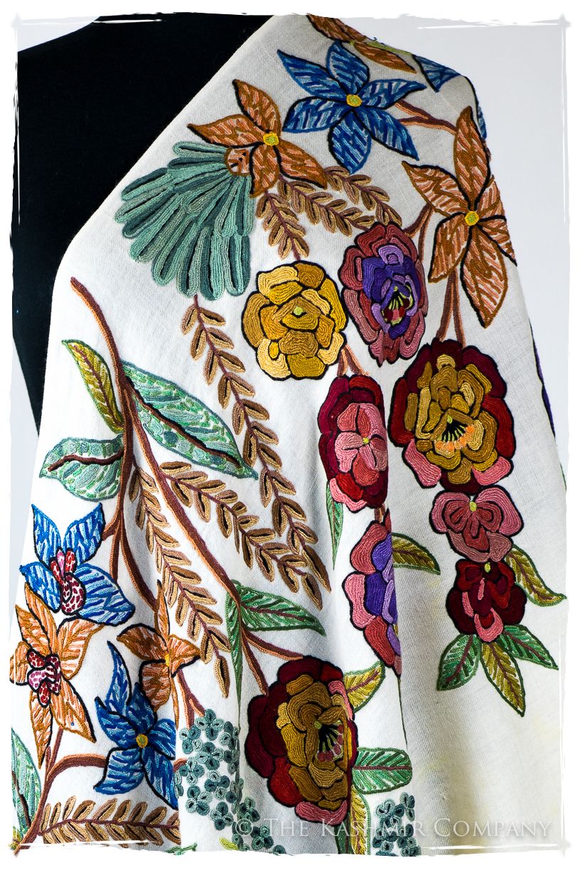 Nouvelle Soirée Édelie d'ivoire Shawl