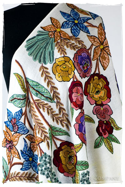 Nouvelle Soirée Édelie d'ivoire Shawl