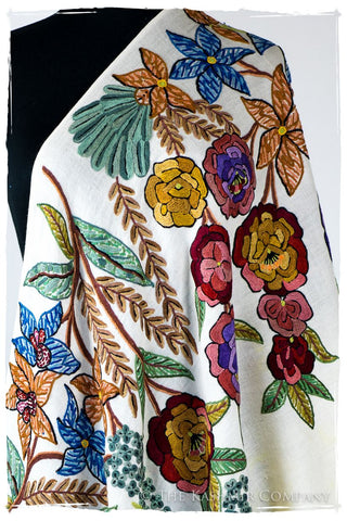 Nouvelle Soirée Édelie d'ivoire Shawl