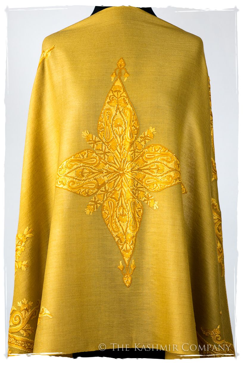 Soufre Amber Royale Paisley Shawl